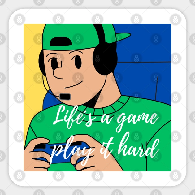 Life´s a game play it hard Sticker by Inspirational Doses